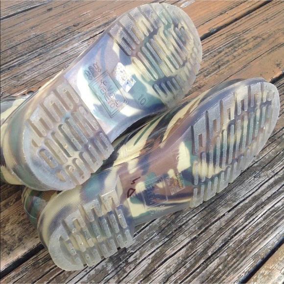 Camo Camouflage Jelly Boots 10 Clear Combat Moto - Picture 5 of 5